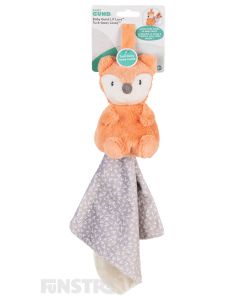 Baby Gund Emory Fox Lovey is a cuddly friend toy with a soft comforter blanket that tucks inside the plush toy to keep clean.