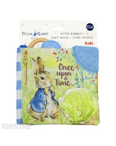 With Beatrix Potter's beautiful imagery, this Peter Rabbit soft book features pastel colours, primarily of green and blue with fun patterns offering visual stimulation for baby.